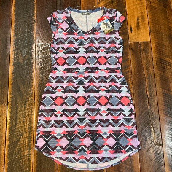 The North Face Women’s EZ Tee Dress Geometric Tribal Print Medium - Picture 2 of 10
